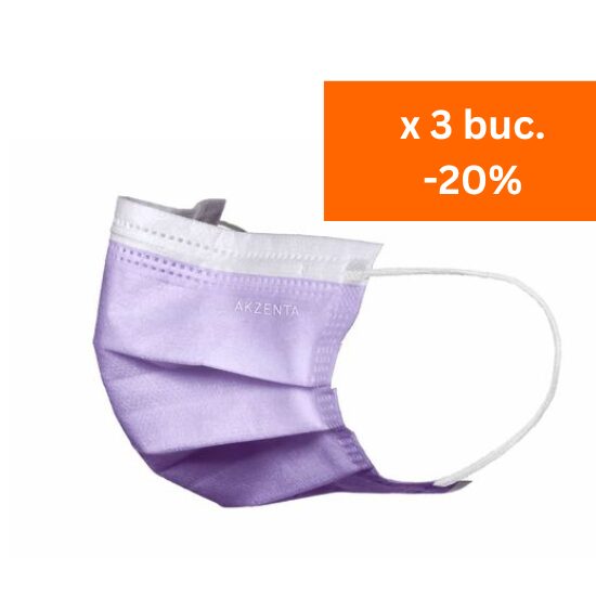 Masca medicala Top Mask Liliac x 50 buc Akzenta 