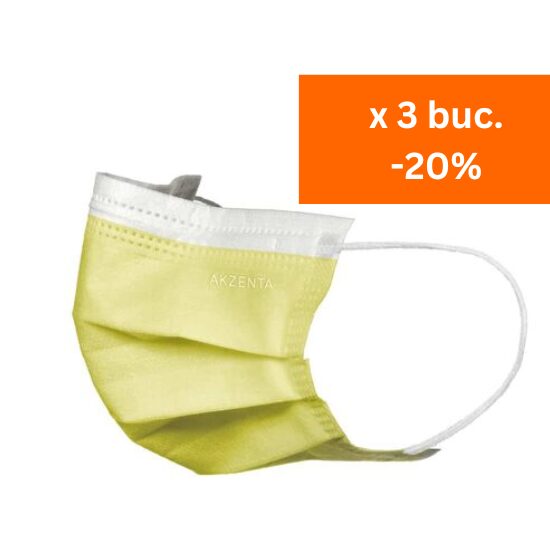 Masca medicala yellow x 50 buc Akzenta