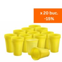 Pahare de unica folosinta Yellow x 100 buc Akzenta