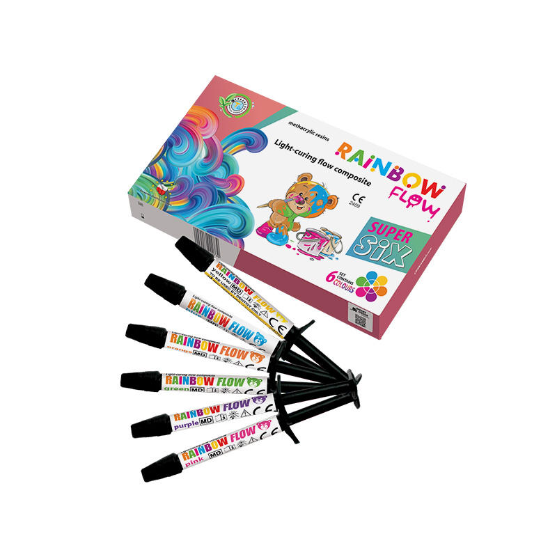 Compozit fotopolimerizabil fluid colorat Rainbow Flow Super Six Cerkamed