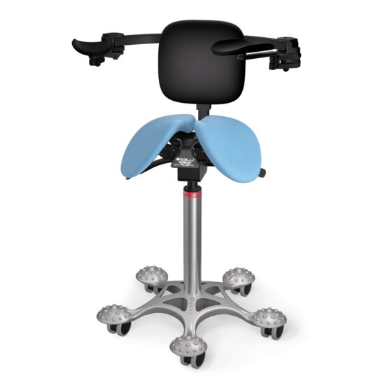 Scaun Salli MultiAdjuster with Ergorest + back support leather light blue