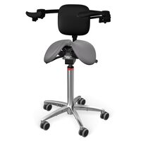 Scaun Salli MultiAdjuster with Ergorest + back support leather dark grey