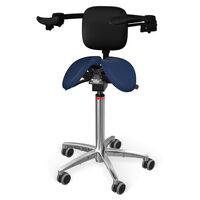 Scaun Salli MultiAdjuster with Ergorest + back support artificial leather smoke blue 