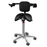 Scaun Salli MultiAdjuster with Ergorest + back support artificial leather black AL