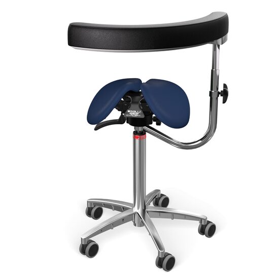 Scaun Salli SwingFit with Allround support artificial leather smoke blue 