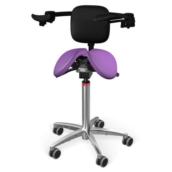 Scaun Salli MultiAdjuster with Ergorest + back support leather plum