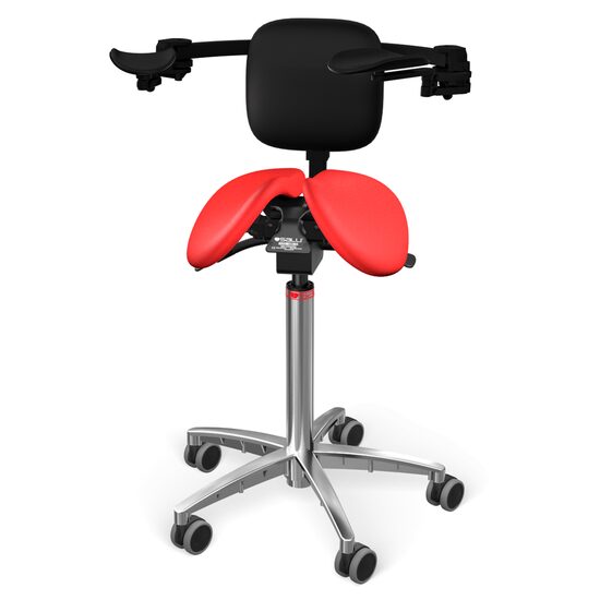 Scaun Salli MultiAdjuster with Ergorest + back support leather ferrari