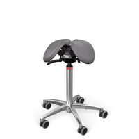 Scaun Salli SwingFit leather dark grey