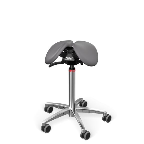 Scaun Salli SwingFit leather dark grey