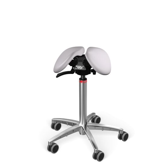 Scaun Salli Small SwingFit leather light grey