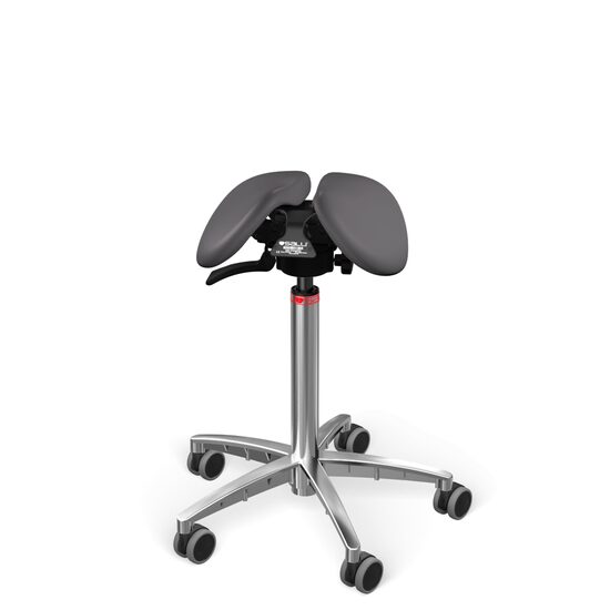 Scaun Salli Small SwingFit leather dark grey