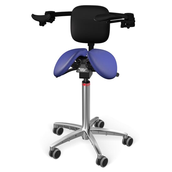 Scaun Salli MultiAdjuster with Ergorest + back support leather navy blue