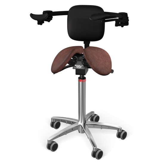 Scaun Salli MultiAdjuster with Ergorest + back support leather vintage cognac