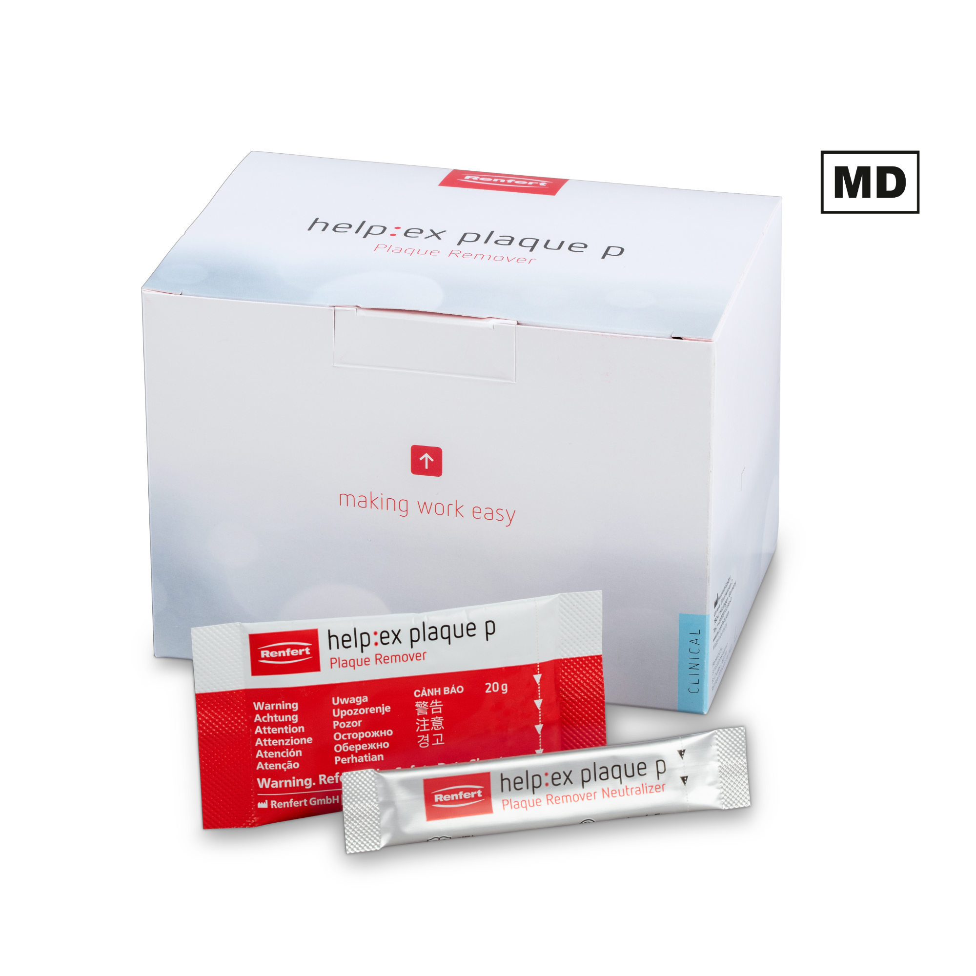 Agent de curatare pudra + neutralizant HELP:EX plaque Sympro Renfert