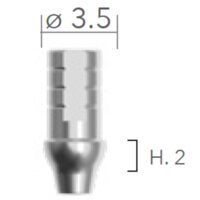 Slim TI LINK Base Swivelling ø3.5 (bază Slim, rotativă) - șurub inclus B&B Dental