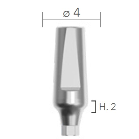 Straight abutments ø4 (bont TITANUM, drept) B&B Dental