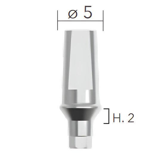 Straight abutments ø5 (bont titan, drept) B&B Dental