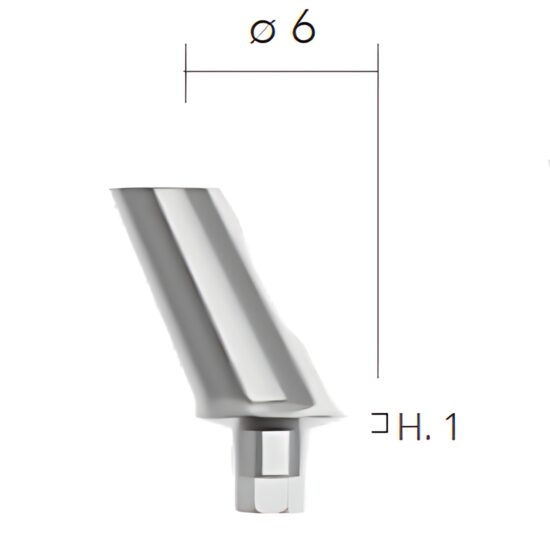 Angled abutments ø5- 25°(bont TITANUM, angulat 25°) B&B Dental