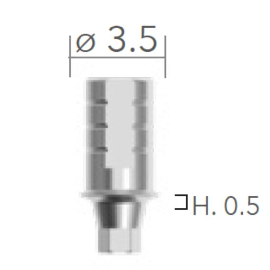 Slim TI LINK Base Non Swivelling ø3.5 (bază Slim, fixă) B&B Dental