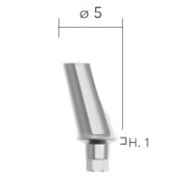 Angled abutments ø5 - 15°(bont TITANUM, angulat 15°) B&B Dental