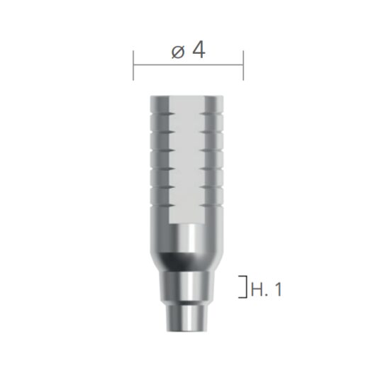 Temporary abutments without shoulder in titanium rotating (bont temporare) - șurub inclus B&B Dental