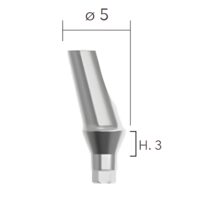 Angled abutments ø5 - 15°(bont TITANUM, angulat 15°) B&B Dental