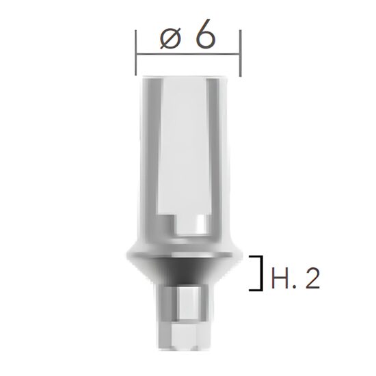 Straight abutments ø6 (bont titan, drept) B&B Dental
