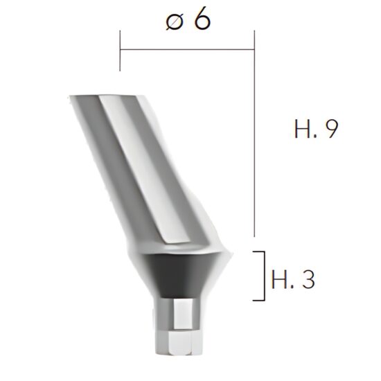 Angled abutments ø5- 25°(bont TITANUM, angulat 25°) B&B Dental