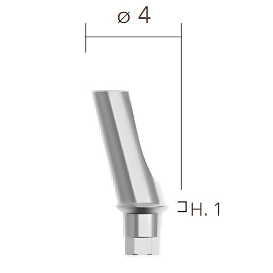 Angled abutments ø4 - 15°(bont TITANUM, angulat 15°) B&B Dental