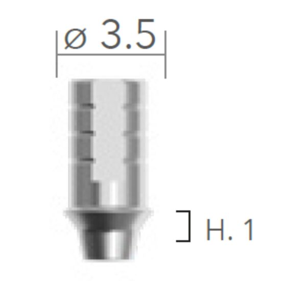 Slim TI LINK Base Swivelling  ø3.5 (bază Slim, rotativă) - șurub inclus B&B Dental