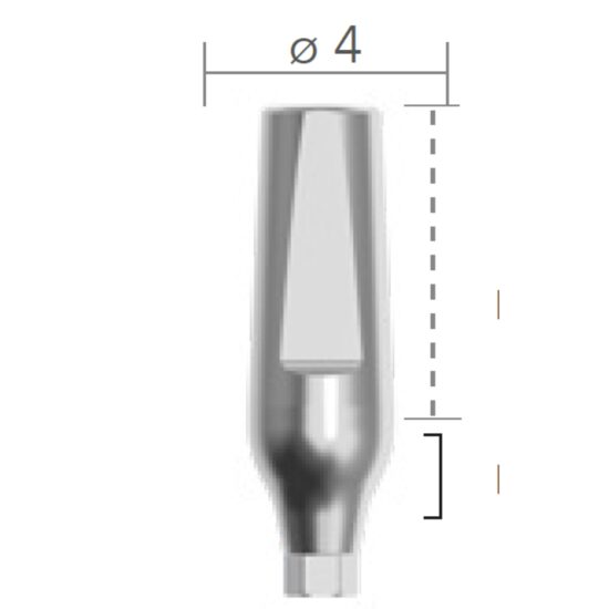Straight abutments ø4 (bont TITANUM, drept) B&B Dental