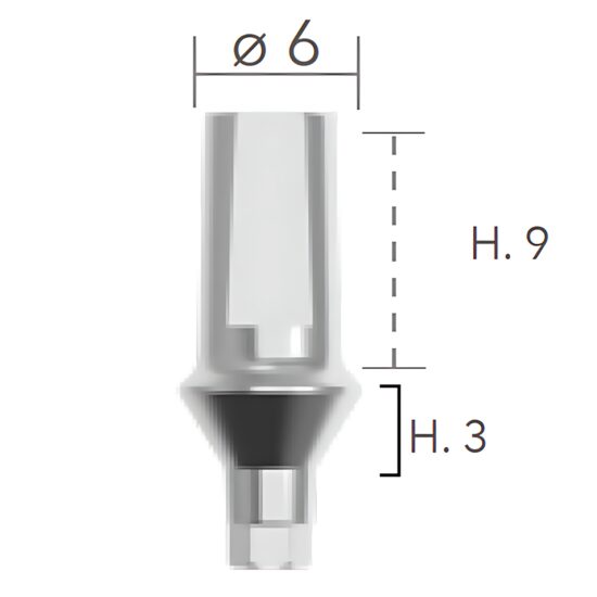 Straight abutments ø6 (bont titan, drept) B&B Dental