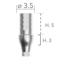 Slim TI LINK Base Non Swivelling ø3.5 (bază Slim, fixă) B&B Dental