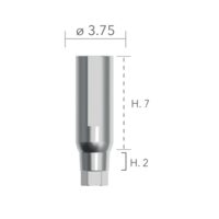 Temporary abutments without shoulder in titanium Non rotating (bont temporare) - șurub inclus B&B Dental