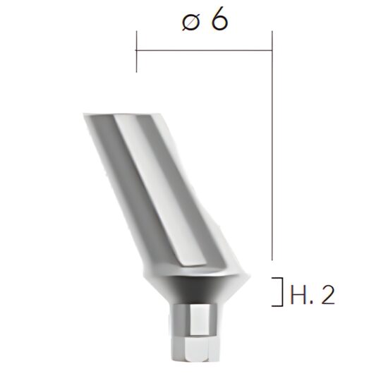Angled abutments ø5- 25°(bont TITANUM, angulat 25°) B&B Dental