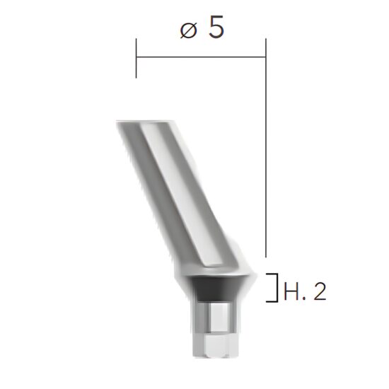 Angled abutments ø5 - 25°(bont TITANUM, angulat 25°) B&B Dental