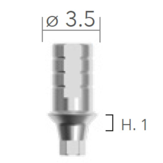 Slim TI LINK Base Non Swivelling ø3.5 (bază Slim, fixă) B&B Dental