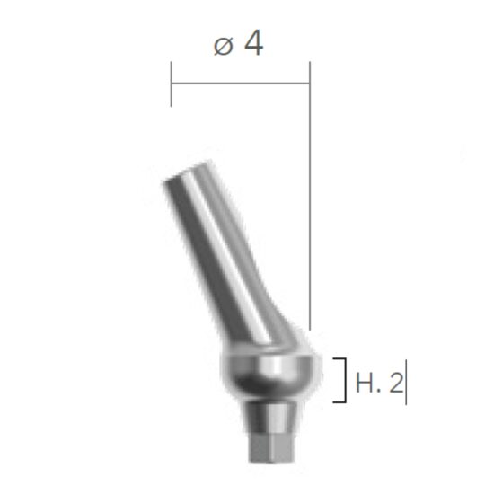 Angled Abutments ø4-25°(bont TITANUM, angulat 25°) B&B Dental