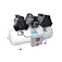 Compresor fara ulei  200/75 Prime S cu ciclu de lucru greu , 9 cilindri, debit 570 l/min@8 bar, rezervor 200L, fara uscator MGF Compressors