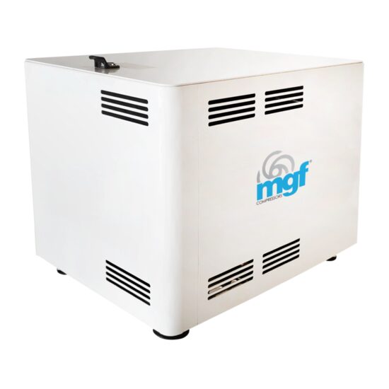 Pompa aspiratie completa Silent 1- cu dulap metalic de izolare fonica de 0,5 CP, debit maxim 1.230 l/min, inaltime maxima 120 mbar MGF Compressors