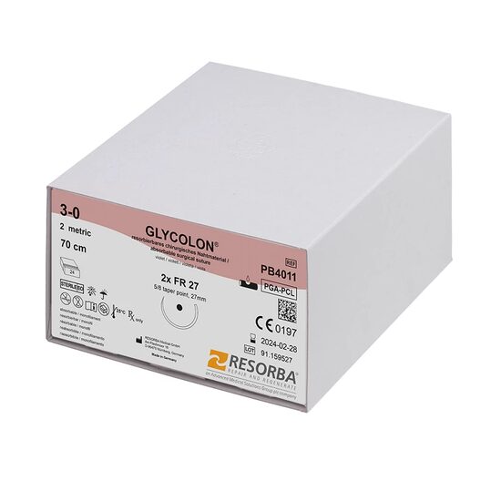 Ac cu fir de sutura- resorbabil 6/0 DSM13 cu ac de 13mm 3/8 sectiune triunghiulara