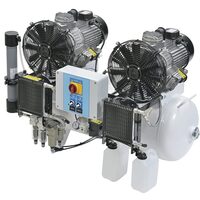 Compresor de aer 100/50 Tandem Prime X3 10 bar - fara ulei, cu membrana, 330 l/min la 8 bar, rezervor 90L MGF Compressors