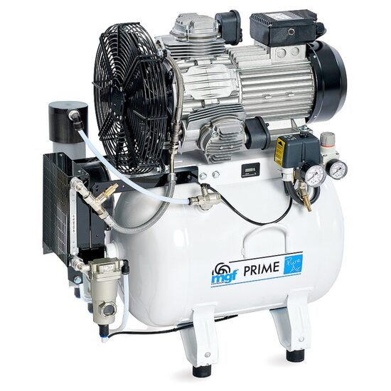 Compresor de aer 50/25 Prime X 10 Bar 230V 50Hz -fara ulei, cu membrana, 163 l/min la 8 bar, rezervor 40L MGF Compressors