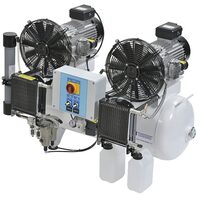 Compresor de aer 100/30 Tandem Prime M HD 400V- fara ulei , cu membrana, 220 l/min la 8 bar, rezervor 90L MGF Compressors