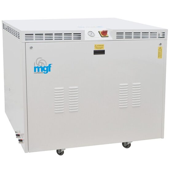 Compresor de aer CS 100/50 Tandem Prime M HD- fara ulei, cu membrana, 350 l/min la 8 bar, rezervor 90L, CAD-CAM MGF Compressors
