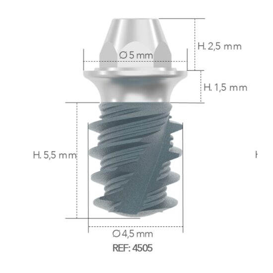 DURA-VIT SHORT MONO Implant ø4.5x5.5mm B&B Dental