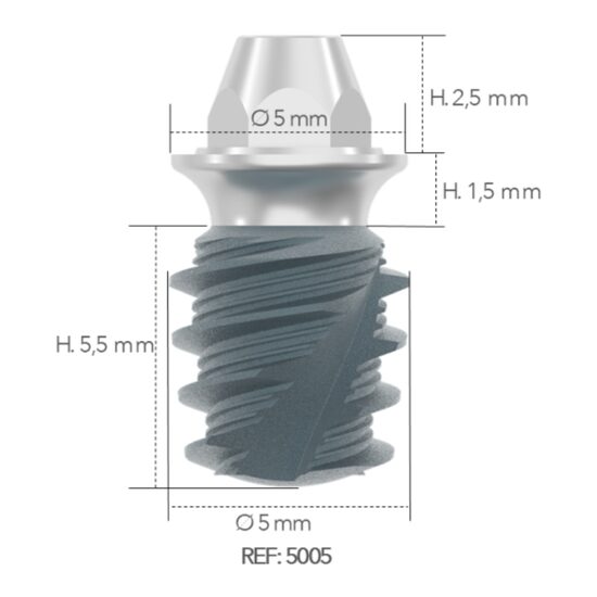 DURA-VIT SHORT MONO Implant ø5x5.5mm B&B Dental