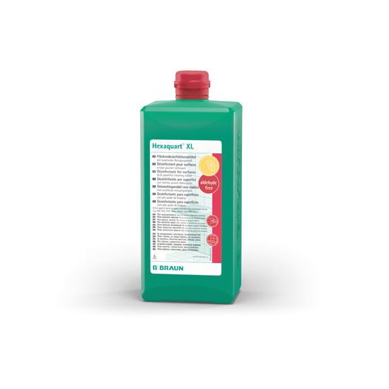 Dezinfectant concentrat fără aldehide pentru suprafețe mari și dispozitive medicale | 5 L - HEXAQUART® XL – B. Braun