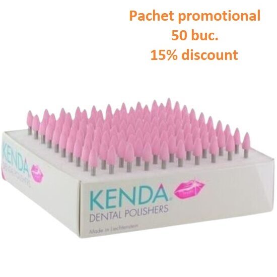 Pachet Gume de finisat roz flacara (compomer, compozit, glasiomer) Kenda, 50 buc.