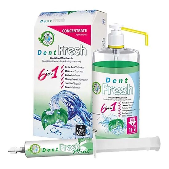 Apa de gura + dispencer Dent Fresh Mint Cerkamed 
